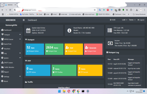 Mikhmon Online Sudah support ROS 7.10 - 7.16