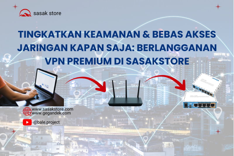 Tingkatkan Keamanan & Bebas Akses Jaringan Kapan Saja: Berlangganan VPN Premium di SasakStore